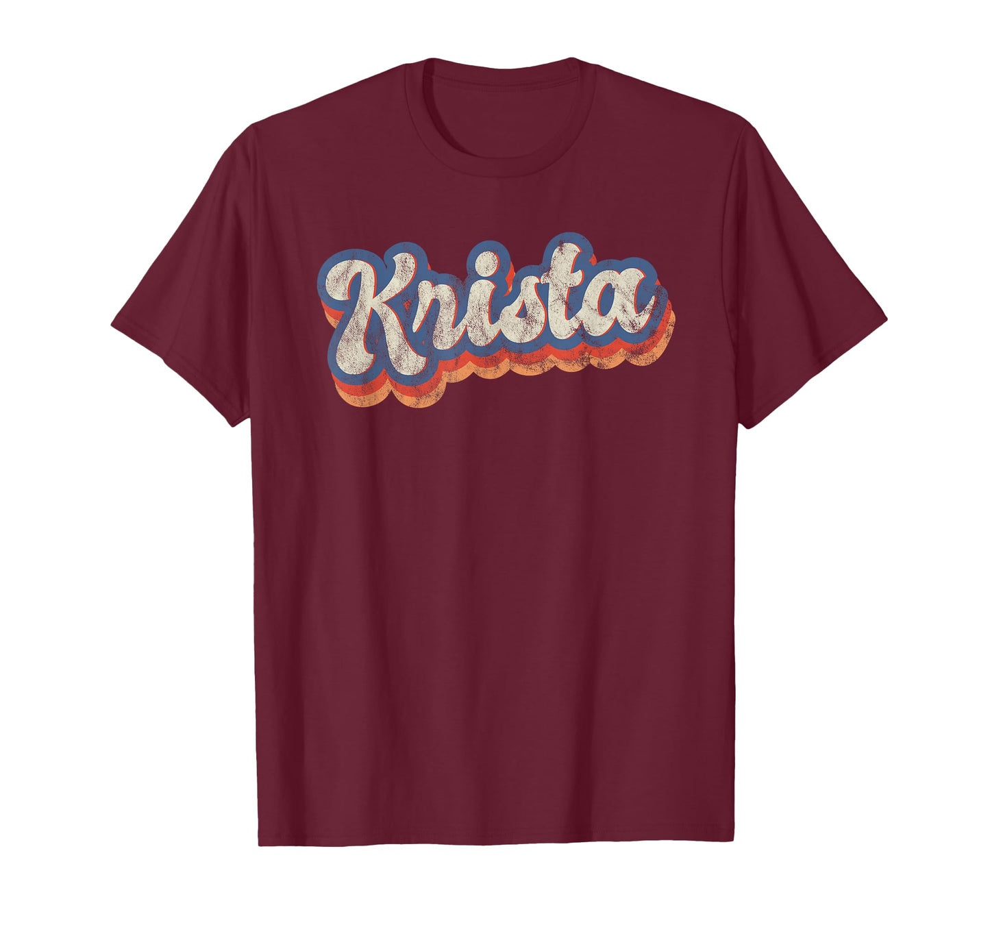 Krista Personalized Name Shirt Custom Lettering 70's T-Shirt