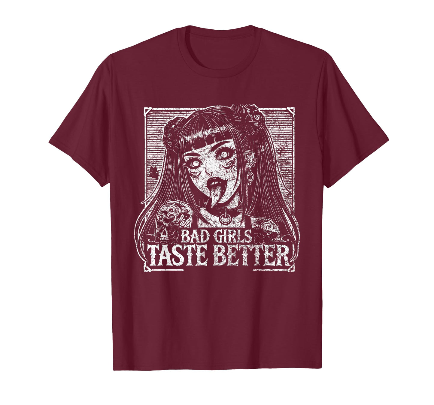 Funny Anime Girls Bad Girls Taste Better T-Shirt