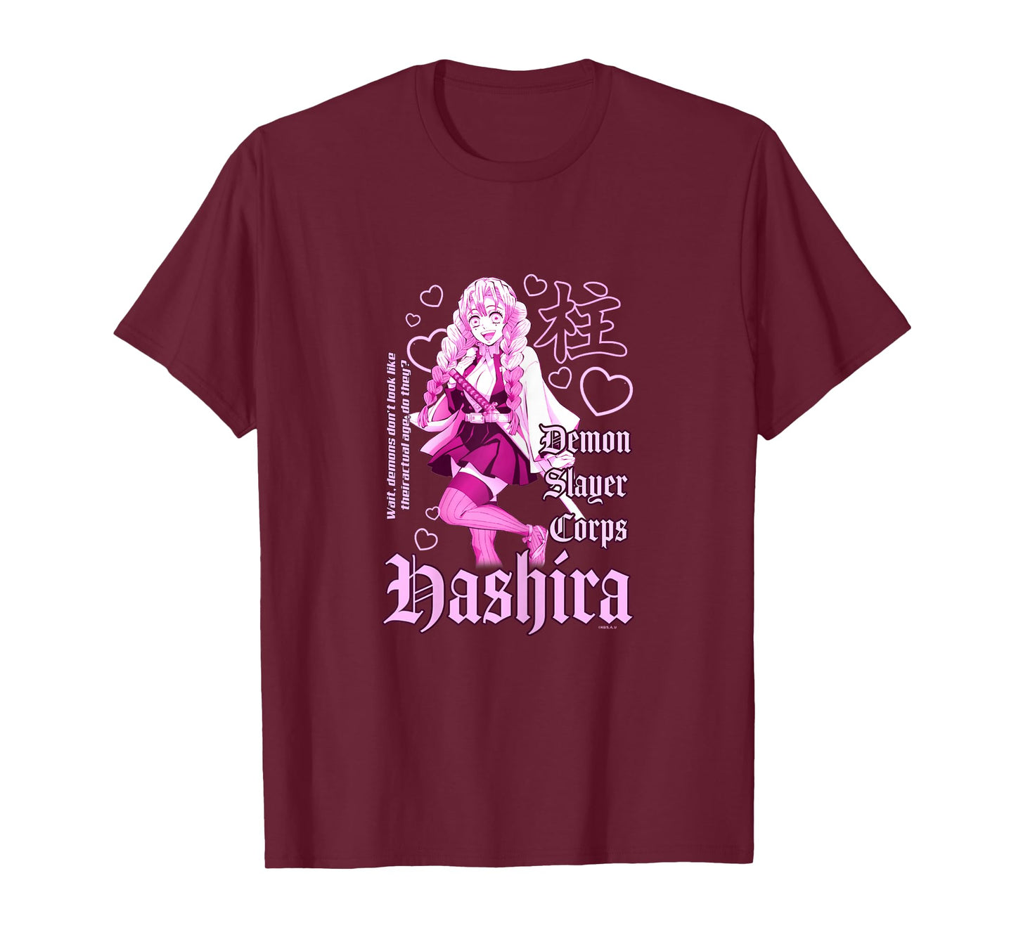 Demon Slayer: Kimetsu no Yaiba Mitsuri Kanroji Pink Gothic T-Shirt