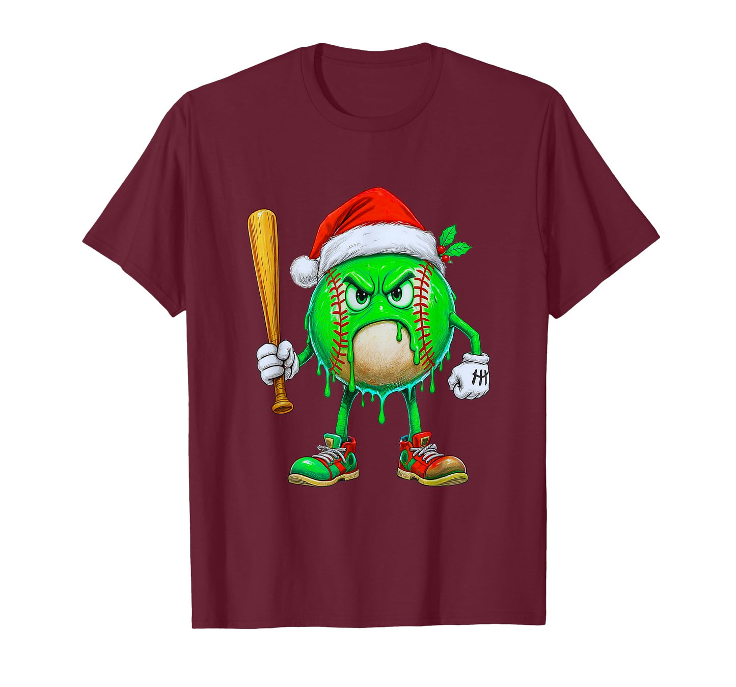 Ice Cream Drip Baseball Christmas Baseball Drip for Boys T-Shirt