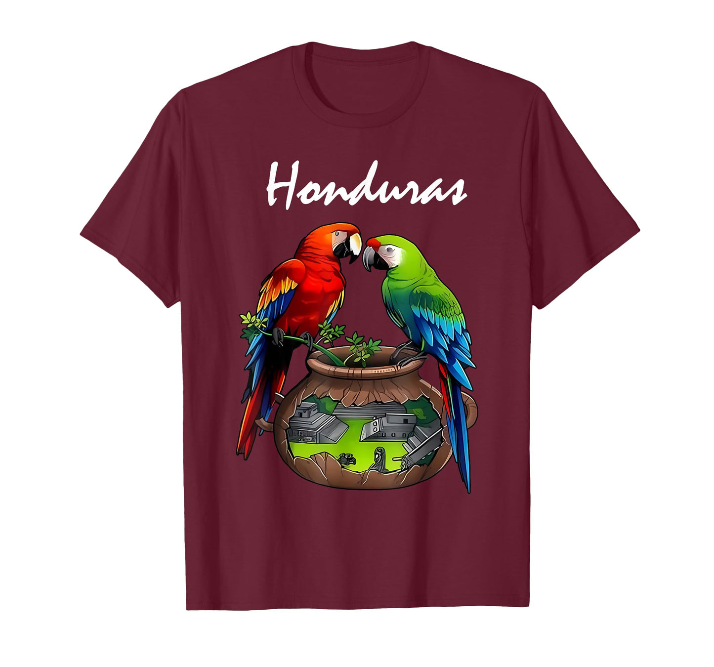 Honduras Trip Scarlet Macaw Honduras Family Vacation T-Shirt