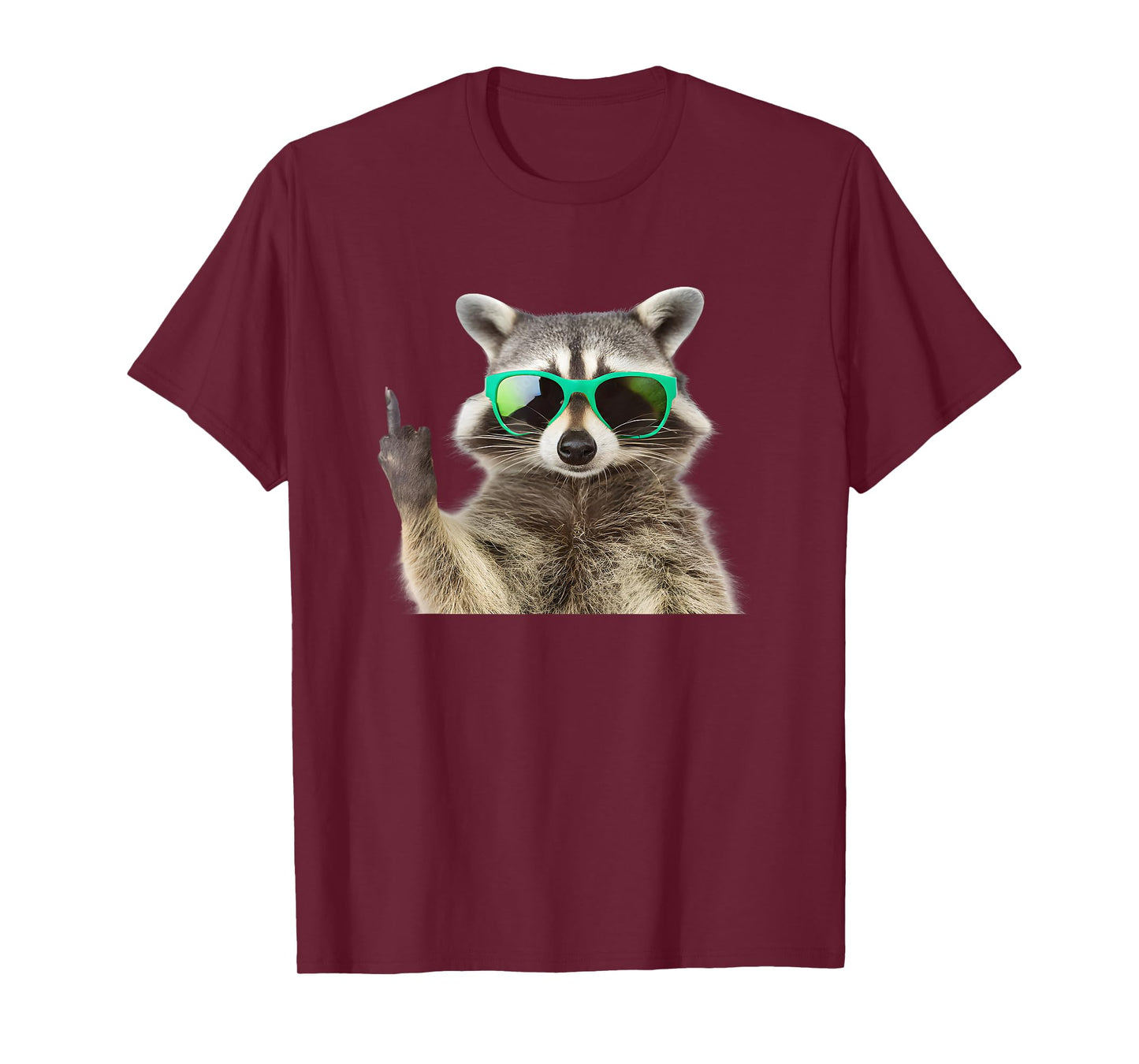Funny Raccoon Middle Finger Sunglasses For Men and Women T-Shirt