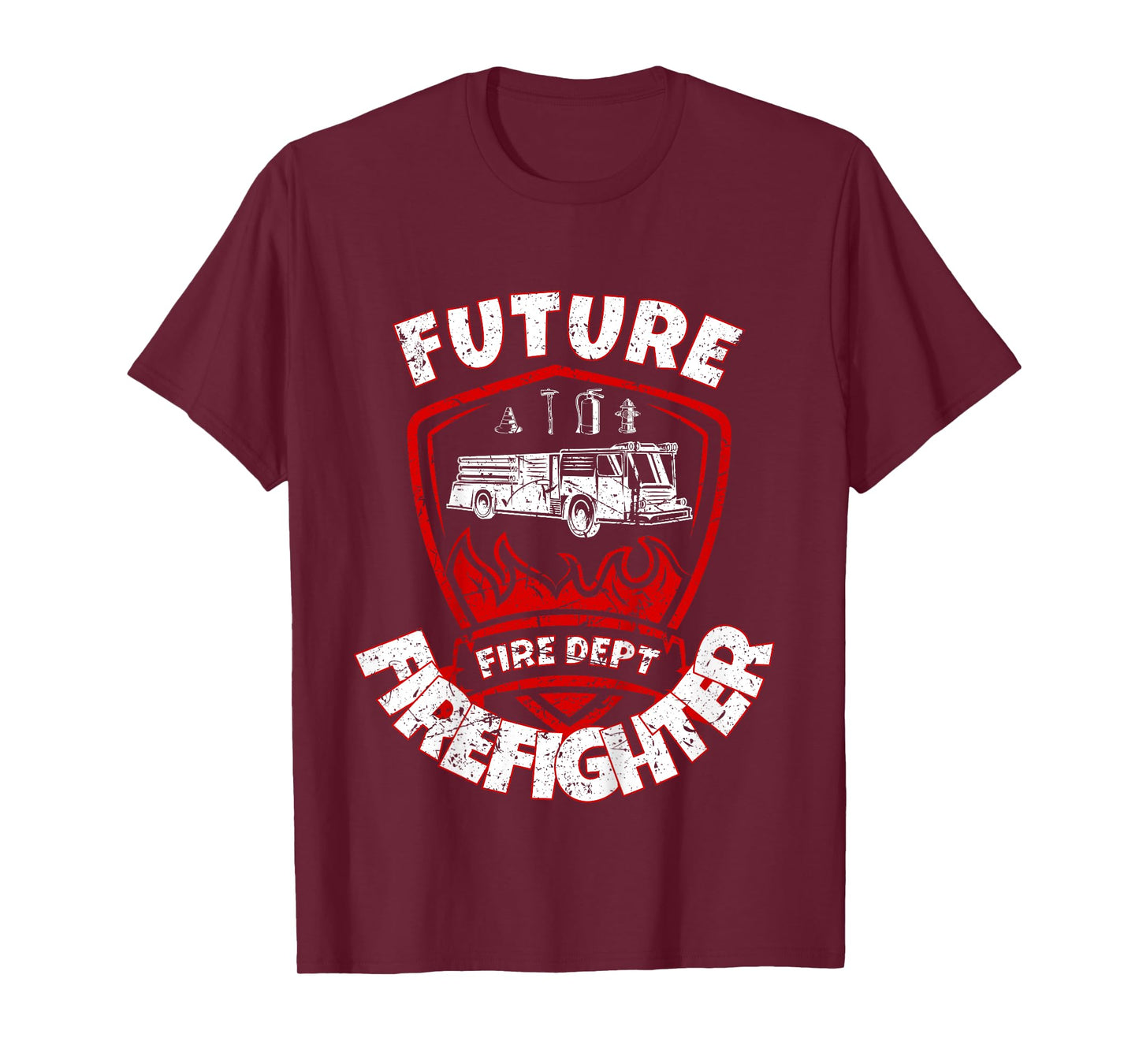 Future Firefighter Cute Kids Firetruck Fireman T-Shirt