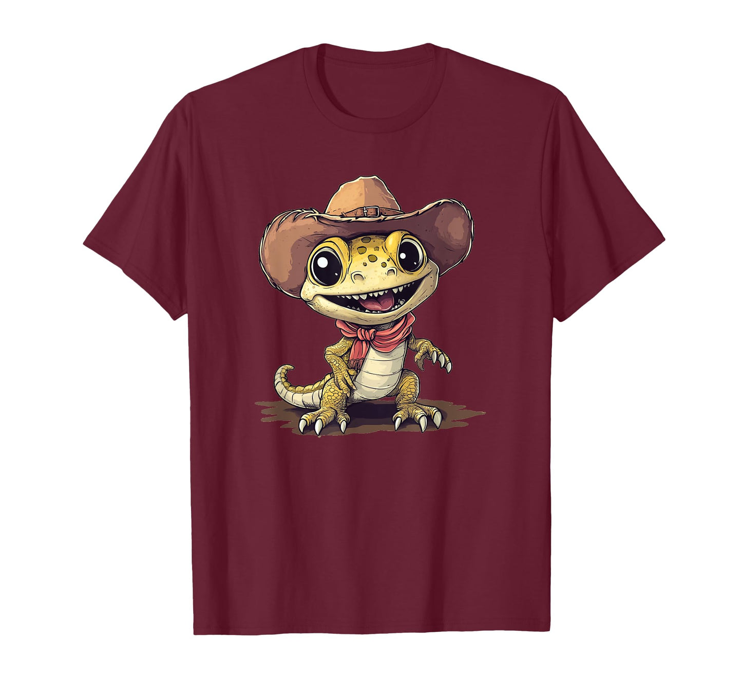 Funny Rodeo Lizard with Cowboy Hat Costume T-Shirt