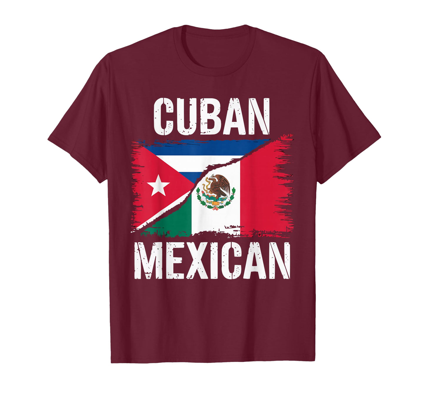 Half Cuban Half Mexican Country Mexico Flag Cuba T-Shirt