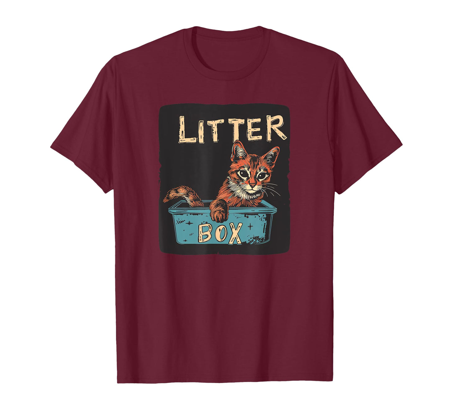 Fun Cat and Litter Box Costume T-Shirt for Men Women Kids