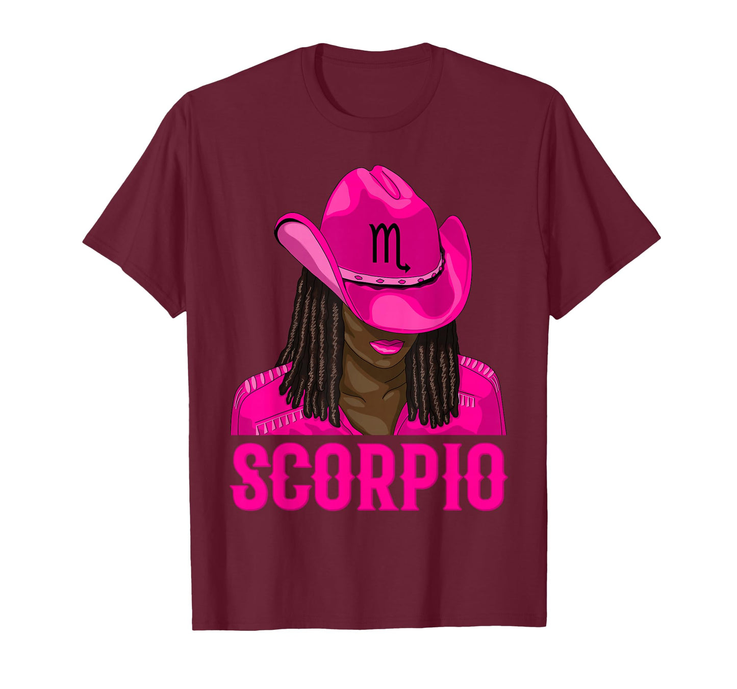 Scorpio Western Cowgirl African American Black Women T-Shirt