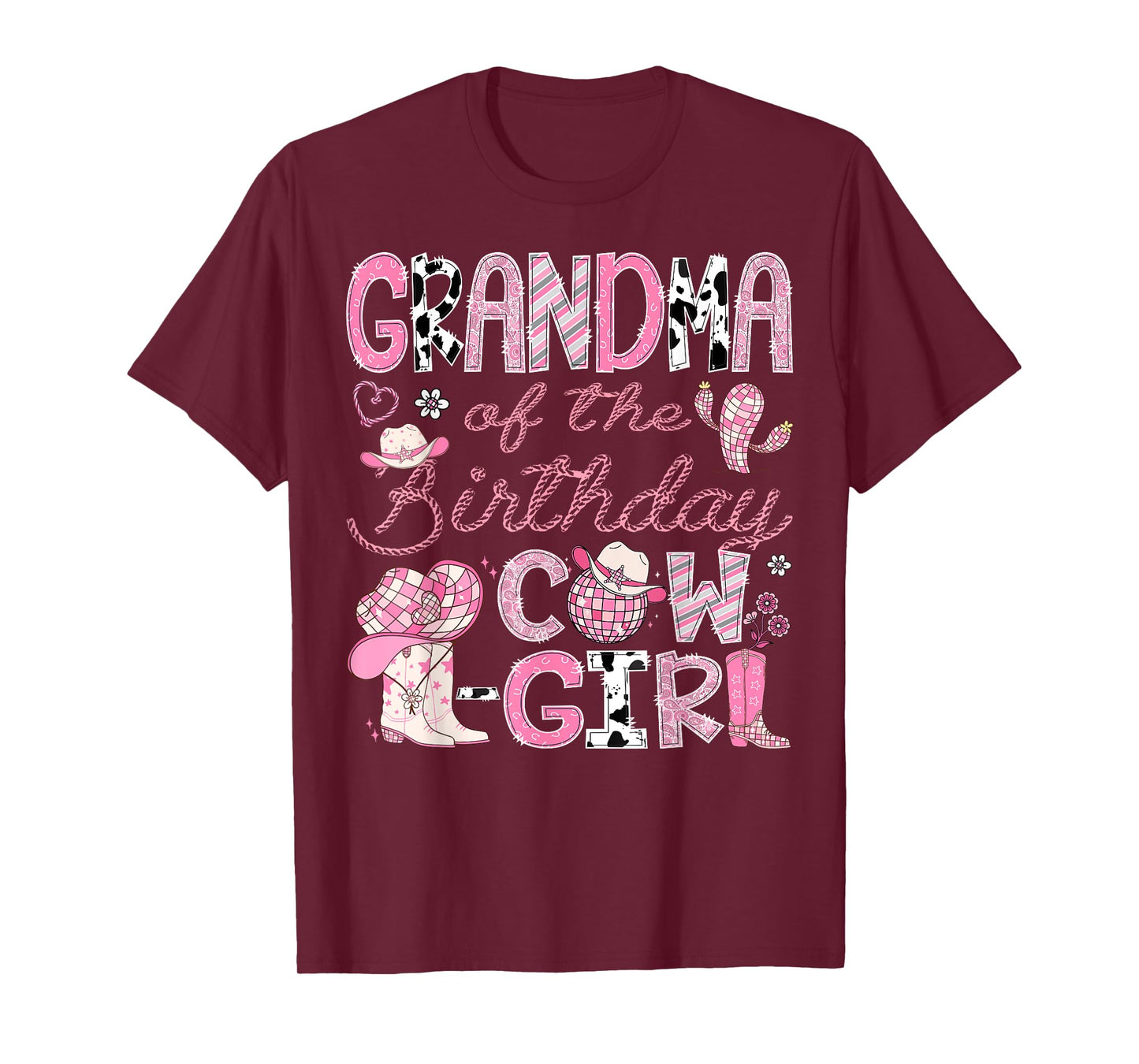 Grandma Of The Birthday Cow-Girl Rodeo CowGirl 1St Birthday T-Shirt
