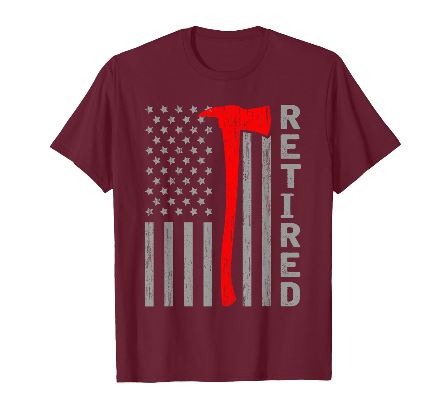 Funny Retired Firefighter USA Flag Fireman Retirement Outfit T-Shirt