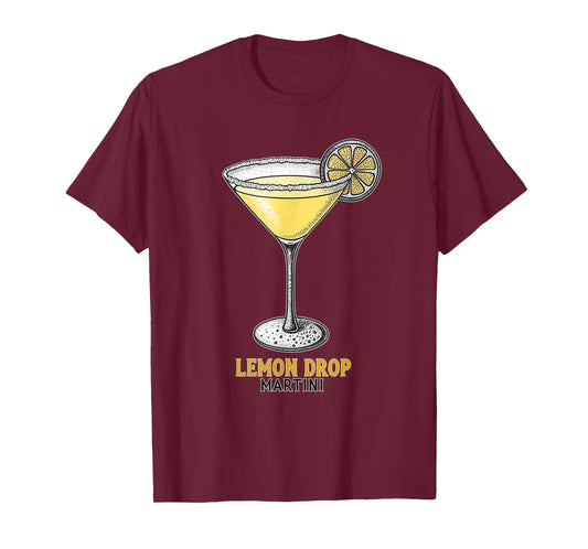 Enjoy Refreshing Lemon Drop Martini Design T-Shirt