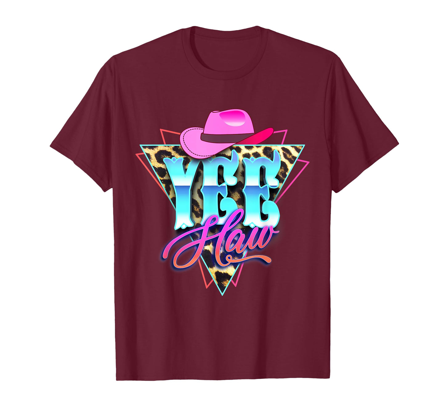 Yee Haw Howdy Rodeo Country Leopard Yeehaw Southern Cowgirl T-Shirt
