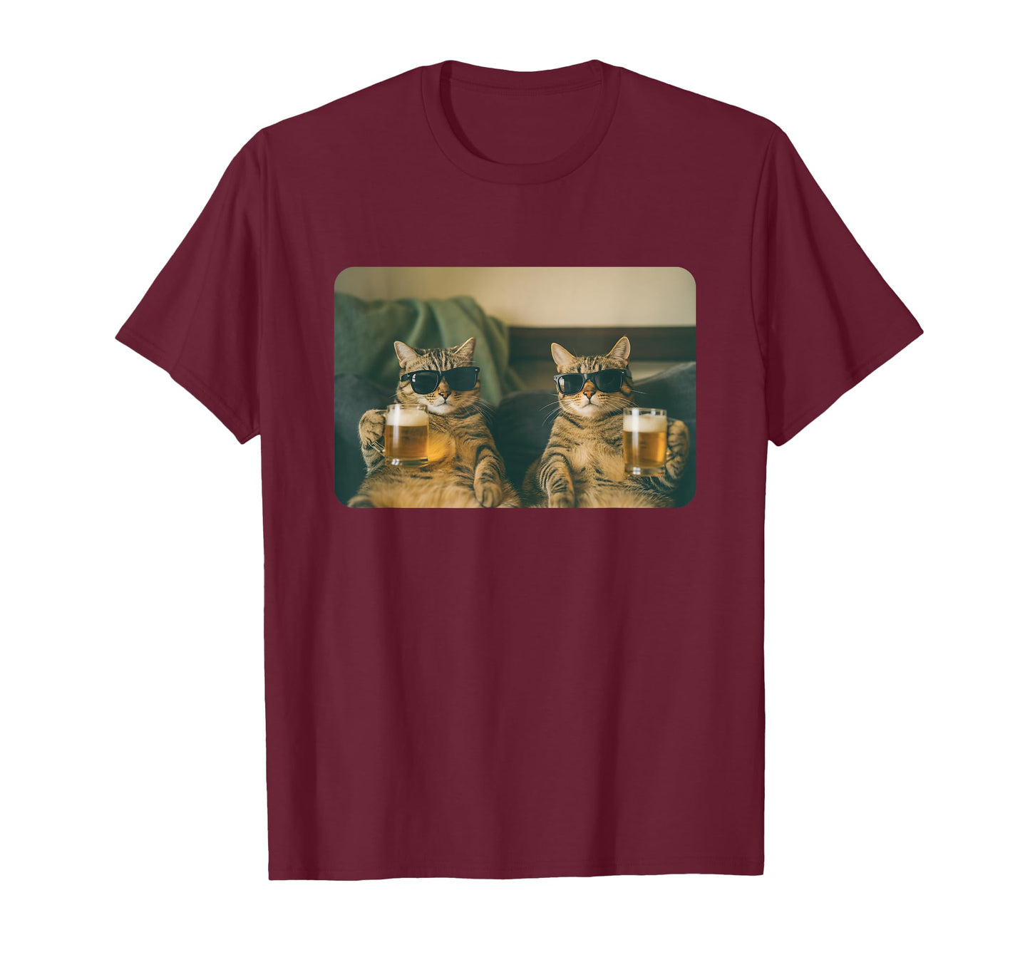Hilarious Cats Drinking Beer Meme Funny Cats Beer Meme T-Shirt
