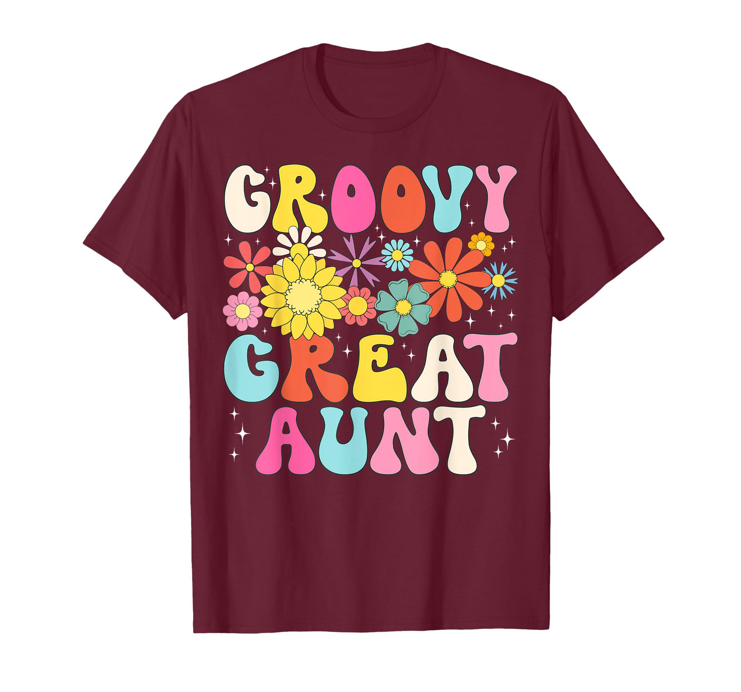 Groovy Great Aunt Retro Matching Family Baby Shower T-Shirt
