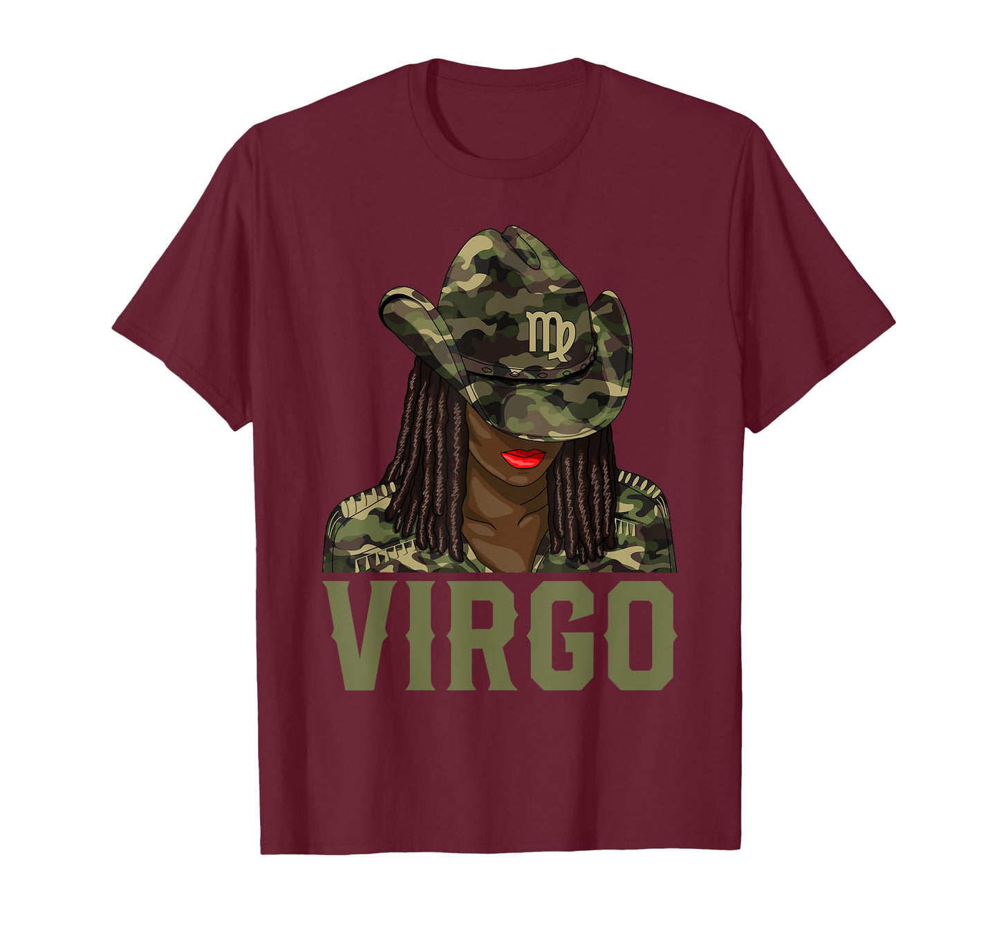 Virgo Western Black Cowgirl Camo African American Zodiac T-Shirt