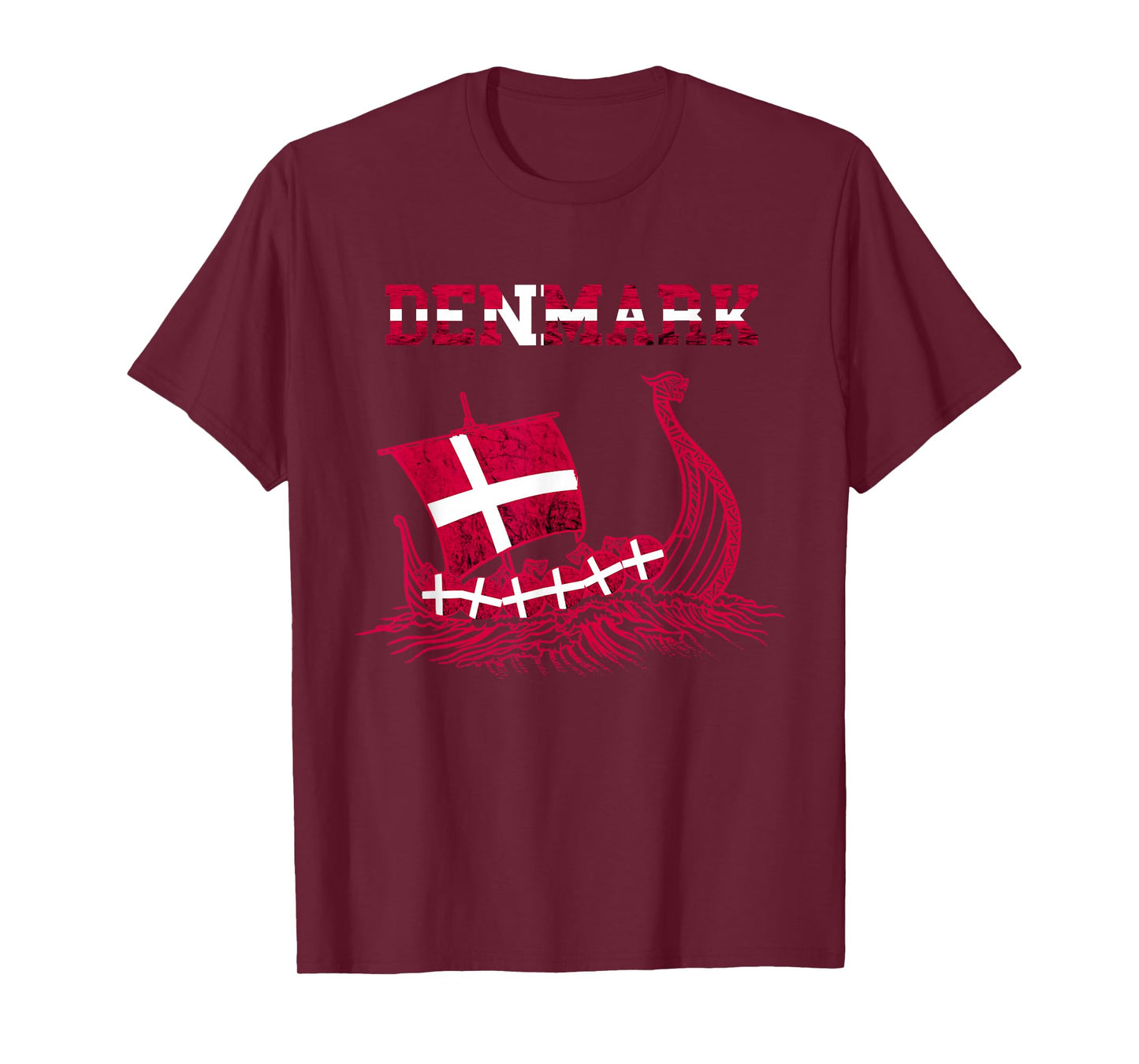 Denmark Viking Ship Danish Flag Dansk Danish Pride Danes T-Shirt