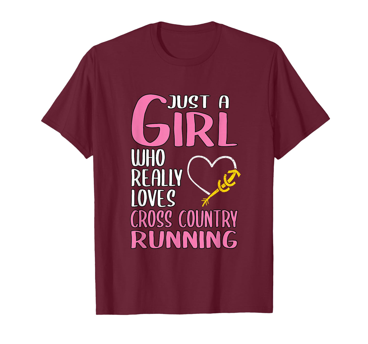 Womens Just A Girl Who Really Loves Cross Country Running T-Shirt