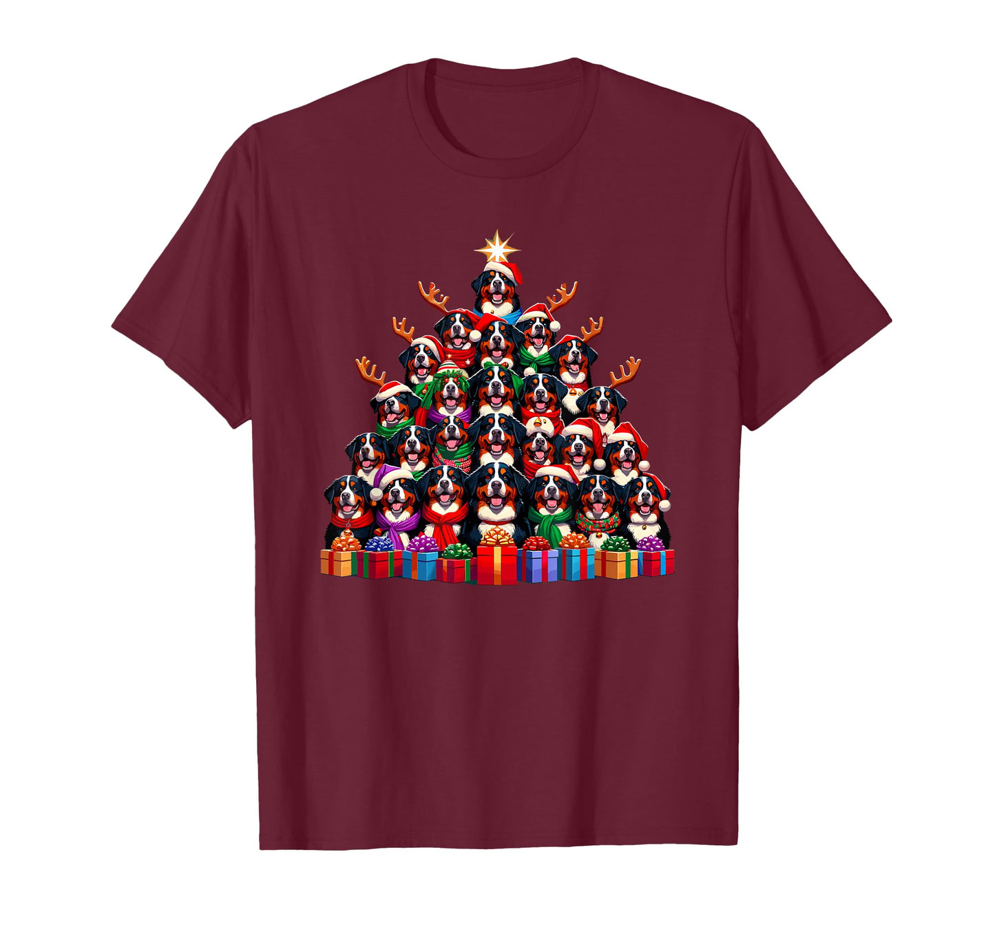 Christmas Tree Bernese Mountain Dog Berner T-Shirt