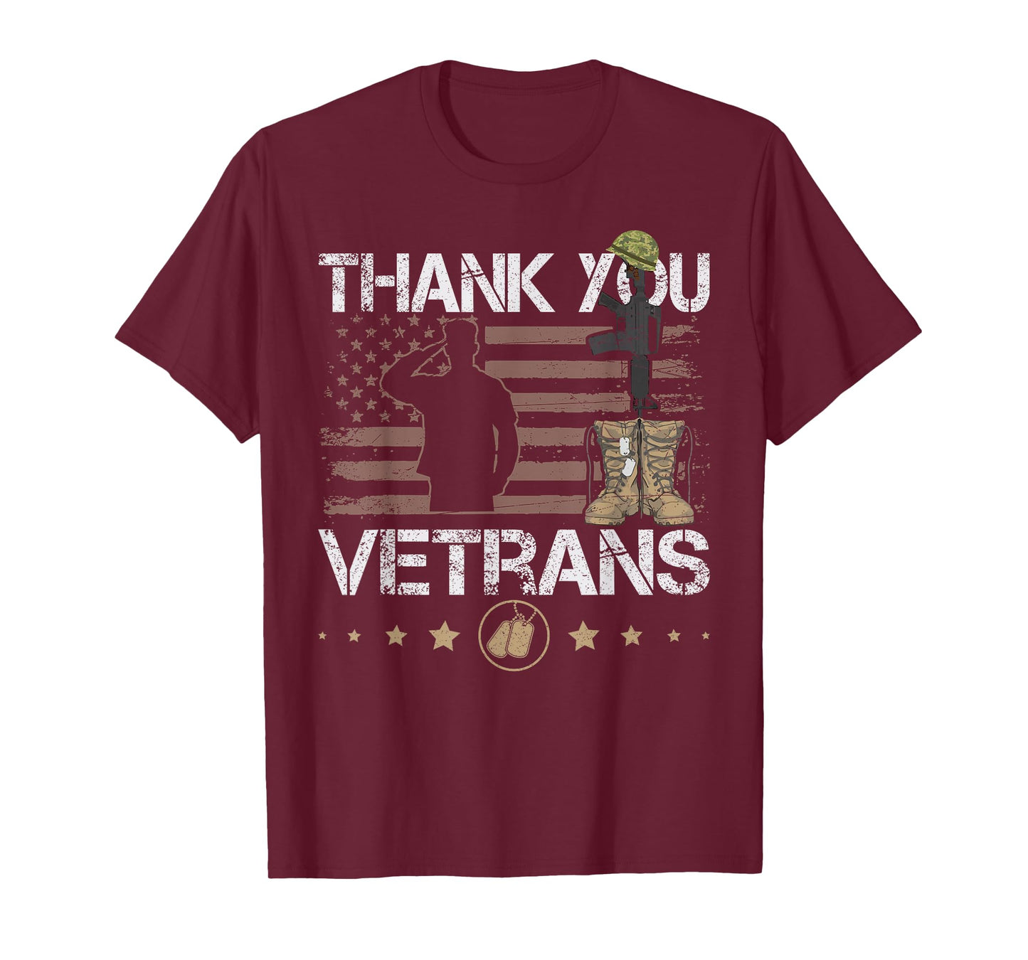 Thank you Veterans Proud Veteran Usa Flag Veterans Day T-Shirt