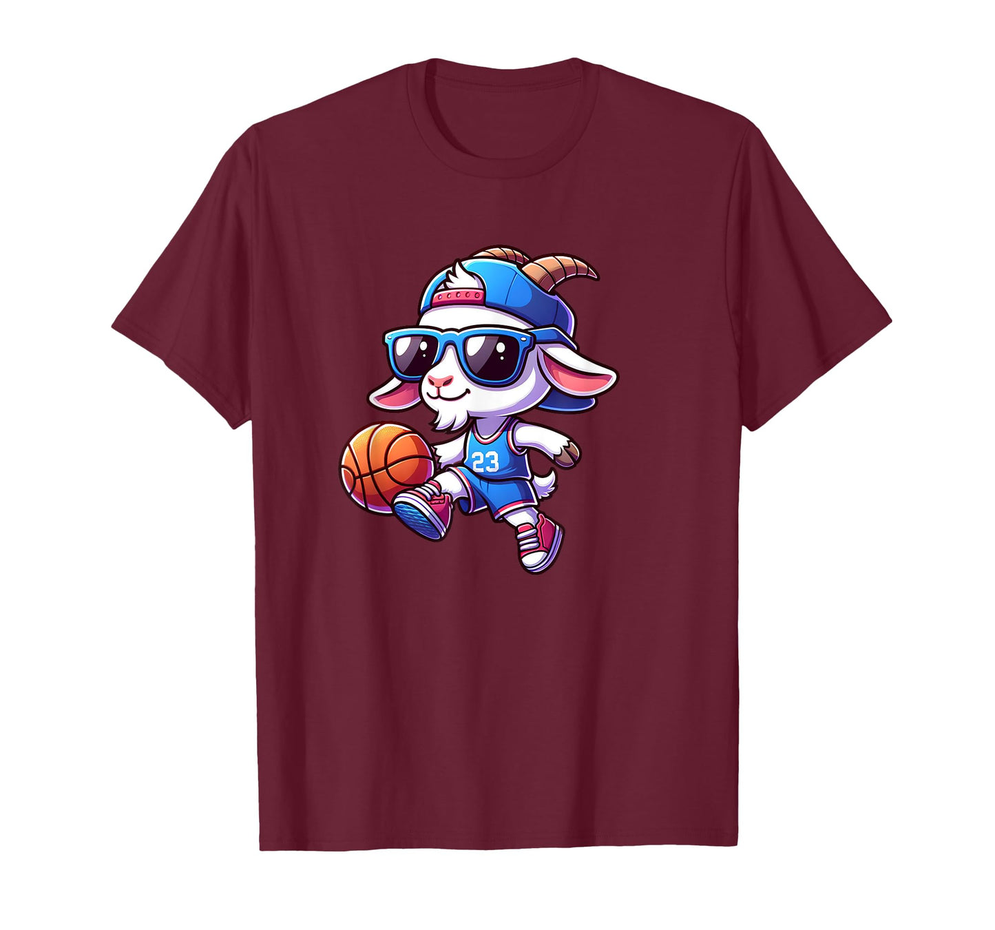 Goat Basketball Enthusiast Sport Team Fan T-Shirt