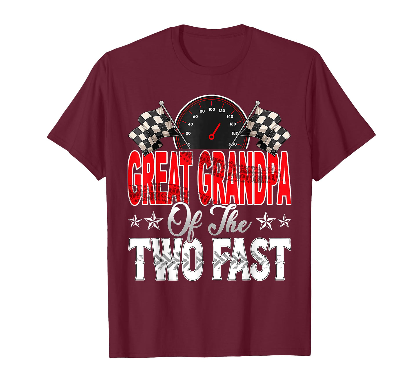 Great Grandpa Of The Two Fast Second Birthday Racing Car T-Shirt