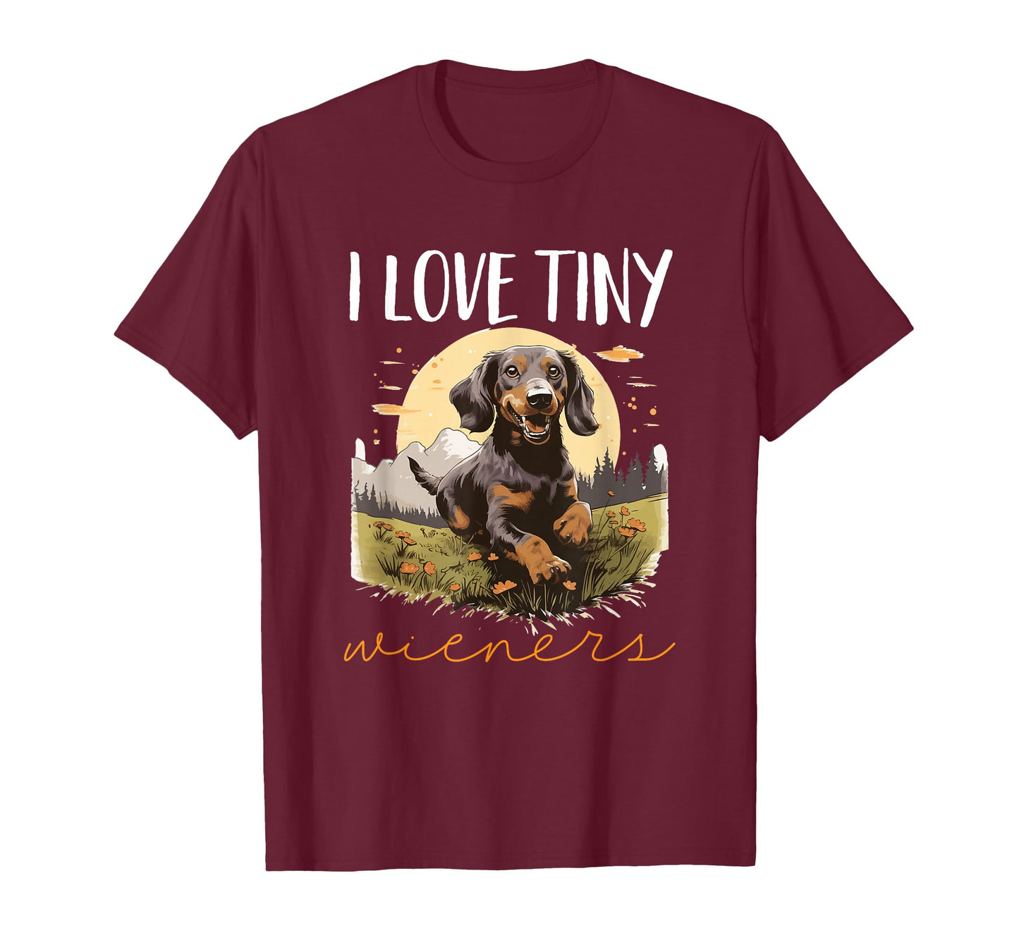 Dachshund badger wiener sausage dog I Love tiny Wieners T-Shirt