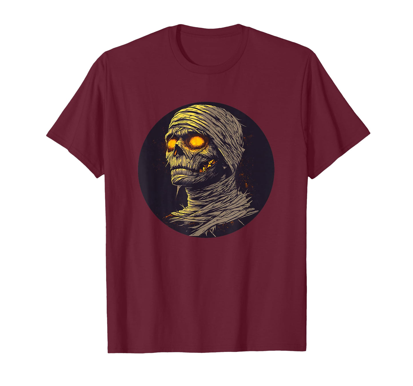 A Hilarious Mummy with Yellow Eyes Ready for Some Fun T-Shirt