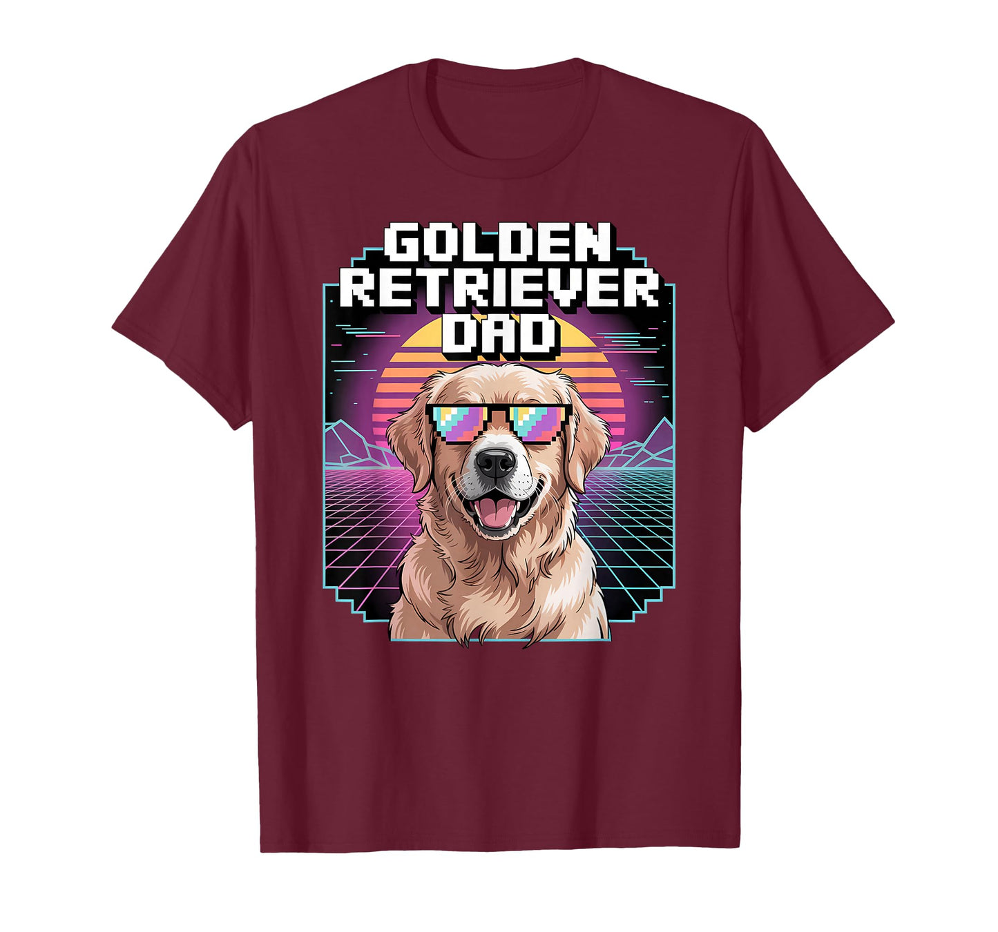 Retro Golden Retriever Dad T-Shirt