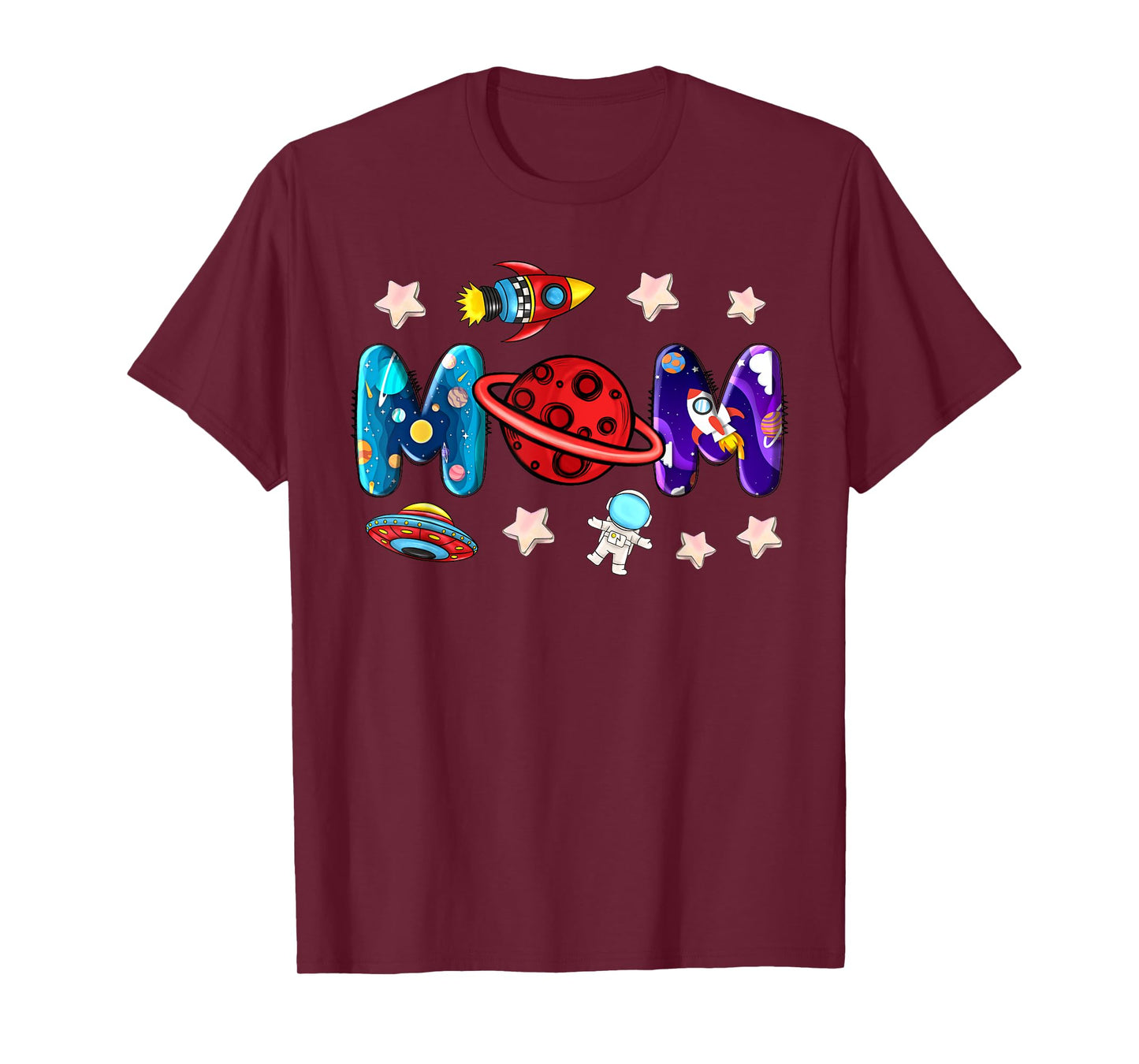 Mom Mommy Astronaut Space Lover Birthday Matching Family T-Shirt