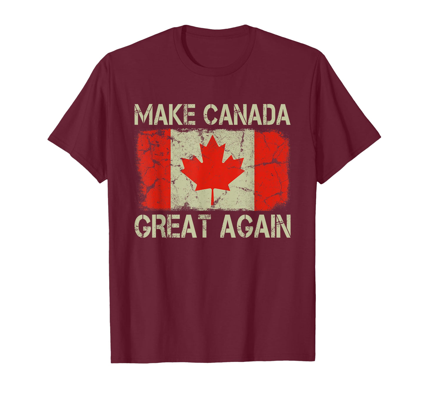 Vintage Canadian Flag Make Canada Great Again T-Shirt