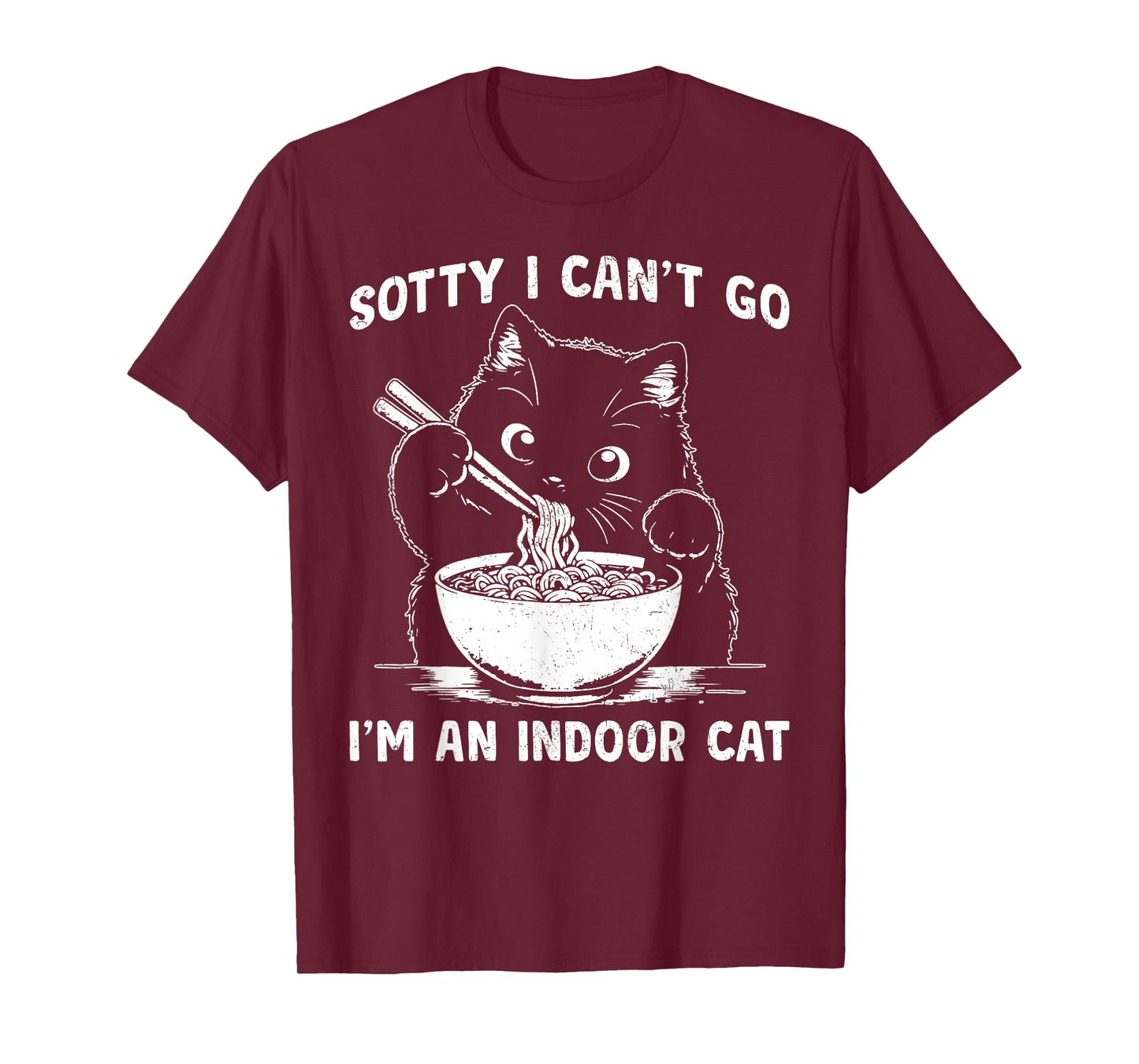 Sorry I Can't Go I'm an Indoor Cat Cute Pet Lover Humor T-Shirt