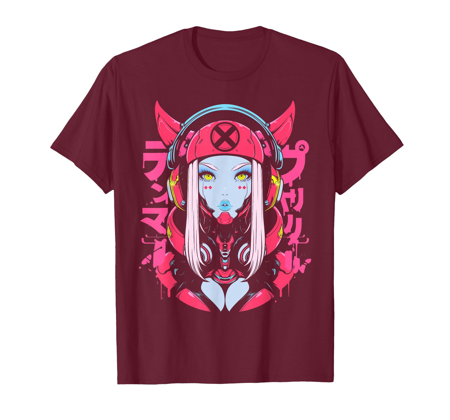 Anime Manga Cyberpunk Aesthetic Techwear Harajuku Waifu T-Shirt