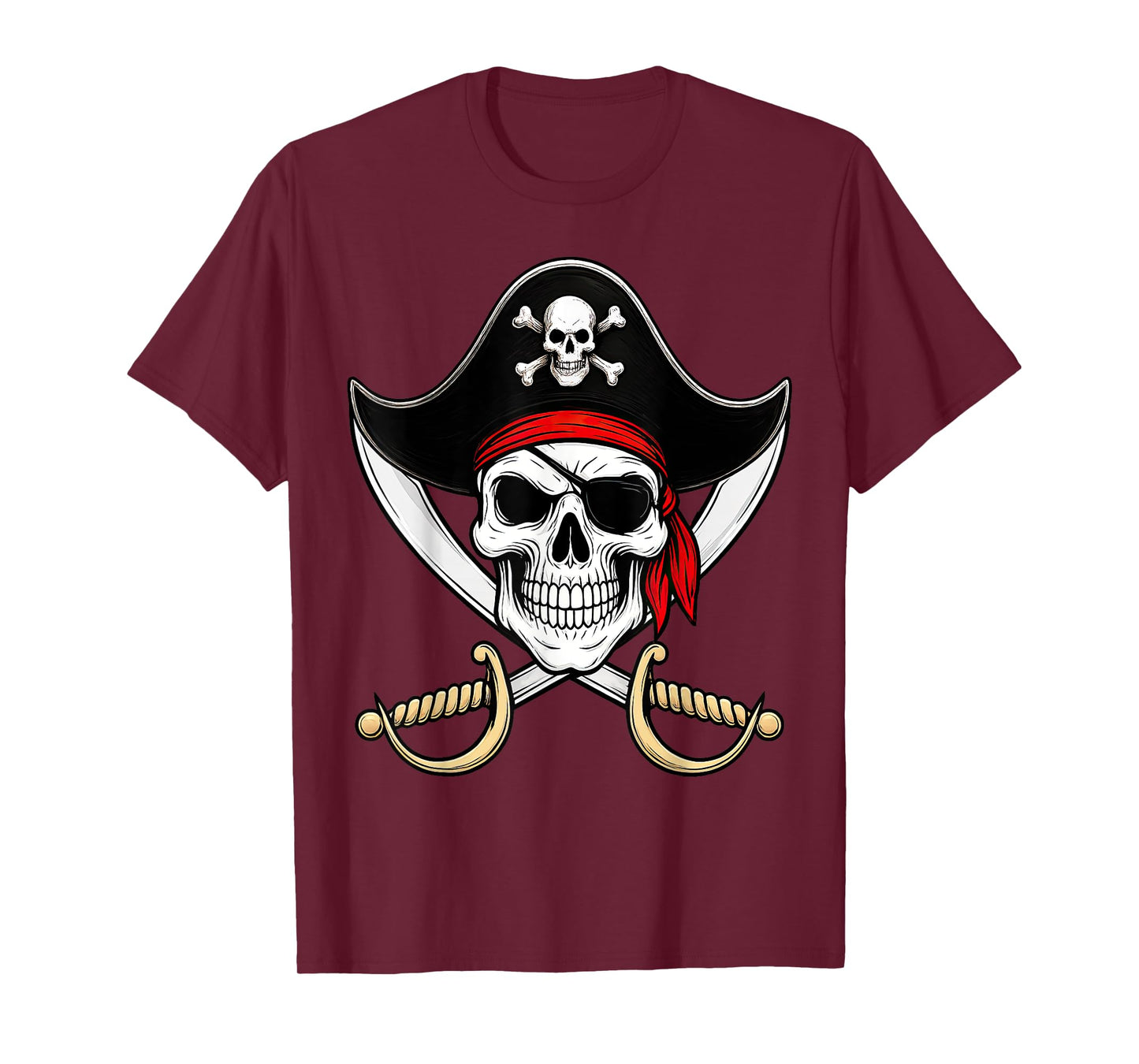 Skull Pirate Jolly Roger Flag Halloween T-Shirt