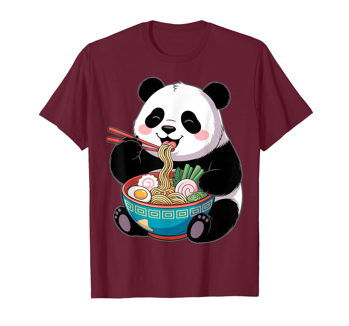 Cute Panda Ramen Lover Anime Noodle Tee Japanese Kawaii Food T-Shirt