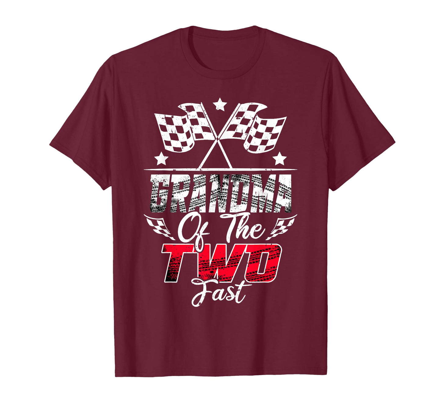 Grandma Of The Two Fast Second Birthday Racing Car Family T-Shirt