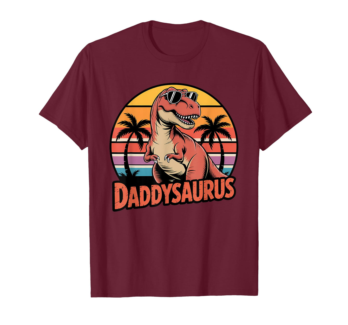 Father's Day T Rex Dinosaur Men Daddy Saurus T-Shirt