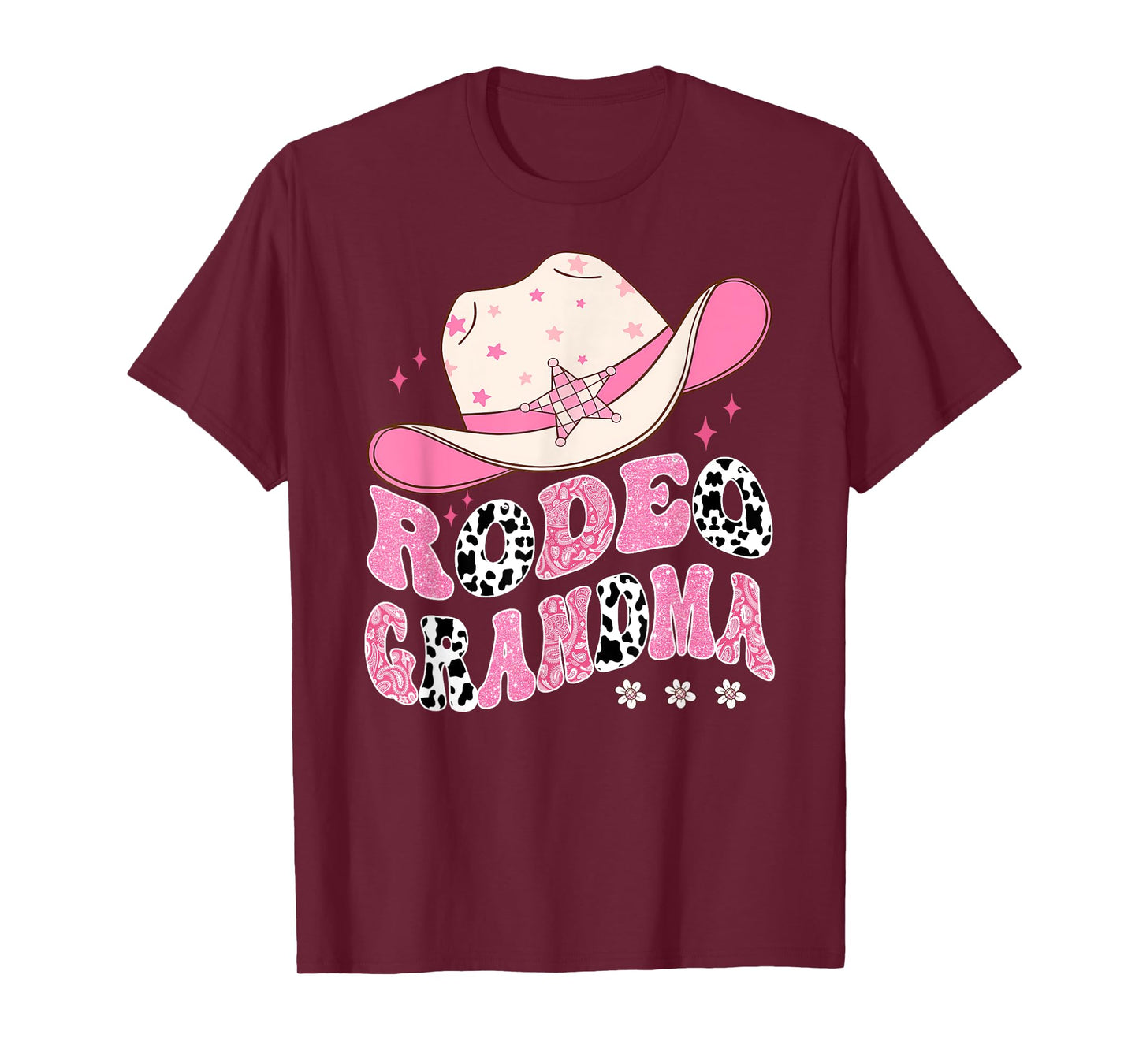 Rodeo Grandma Pink CowGirl 1St Birthday Family Matching T-Shirt