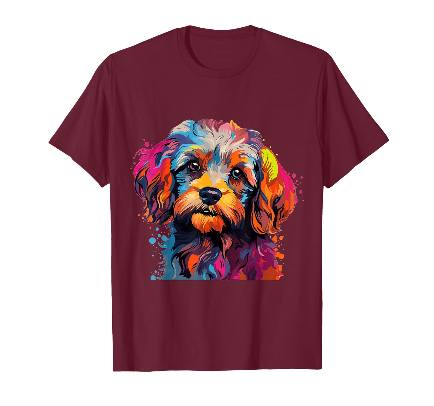 Cavapoo Dog Breed Pet Cute Colorful Pop Art Graphic T-Shirt
