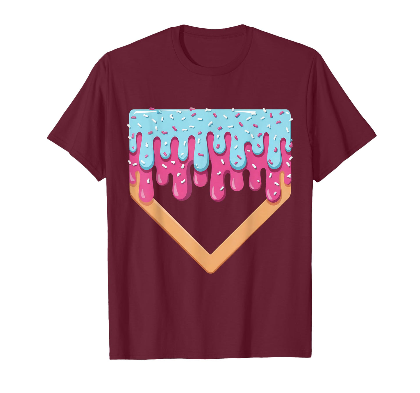 Baseball Drip For Boys Ice Cream Drip Youth Boys Baseball T-Shirt