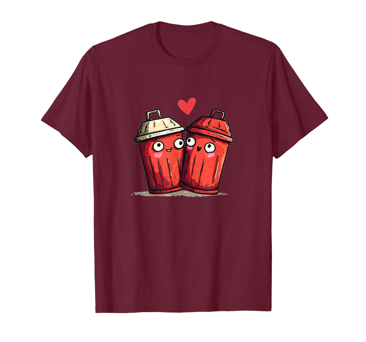 Red Trash Can Love for Valentine's Day T-Shirt