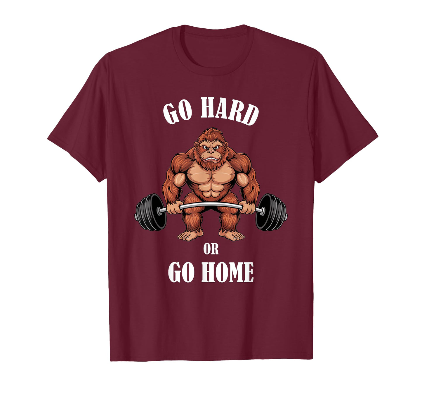 Bigfoot Workout Shirt Bigfoot Weightlifting Gym T-Shirt