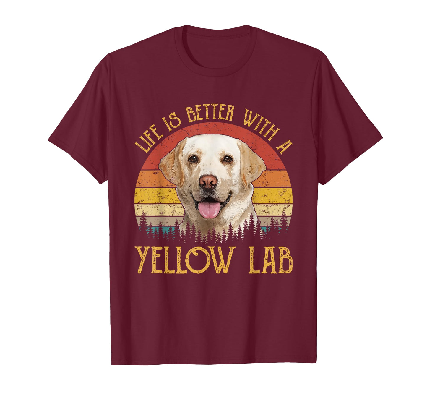 Life is Better with A Yellow Lab Dog Labrador Retriever Men Women Girls Kids T-Shirt