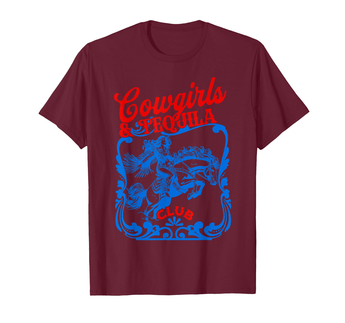 Cowgirls And Tequila Vintage Cocktail Funny Tequila Drinking T-Shirt