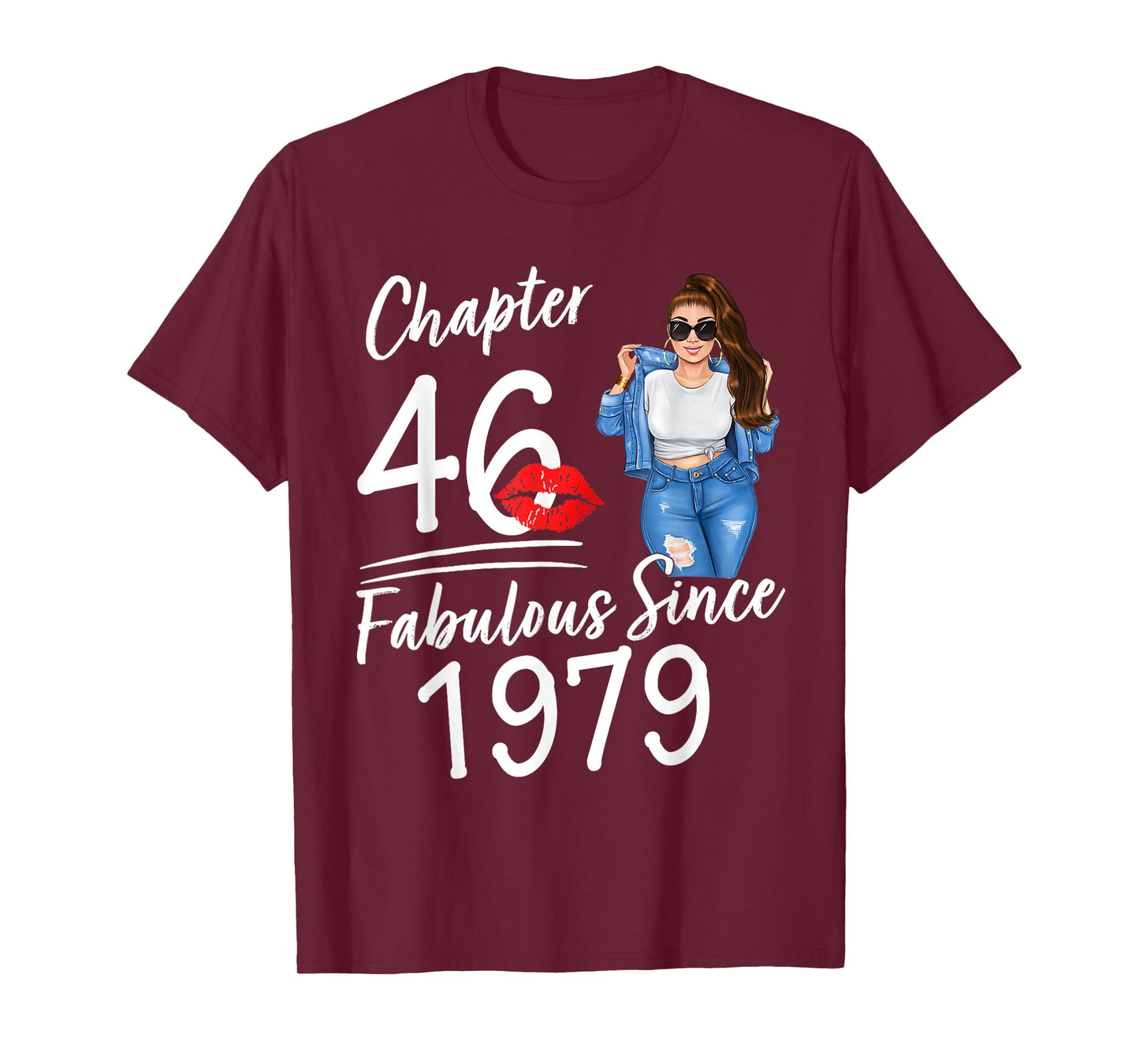 Chapter 46 Fabulous Since 1979 46th Birthday Women Melanin T-Shirt