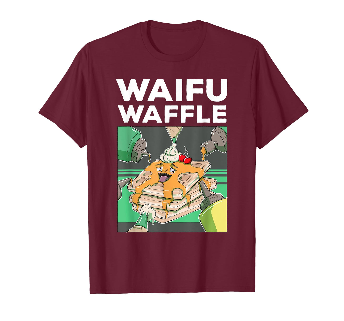 Otaku Ahegao WAIFU WAFFLE Ecchi Etchi Hentai Lewd Great Gift T-Shirt