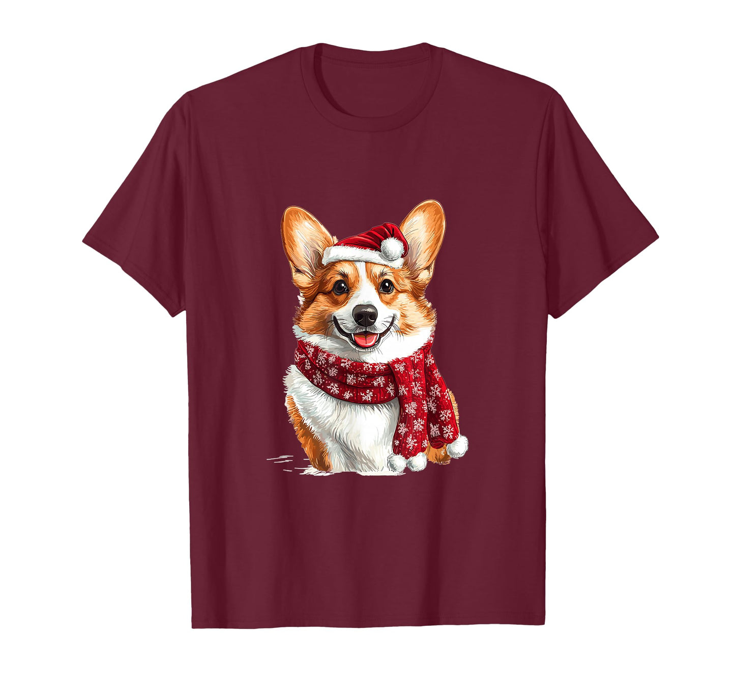 Cute Pembroke Welsh Corgi Dog Christmas Merry X-mas Graphic T-Shirt