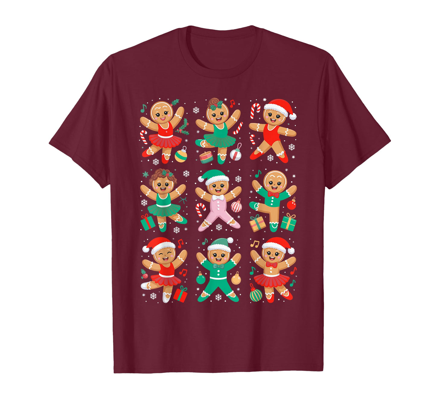 Christmas Dance Teacher Gingerbread Ballet Dancer Xmas Girls T-Shirt