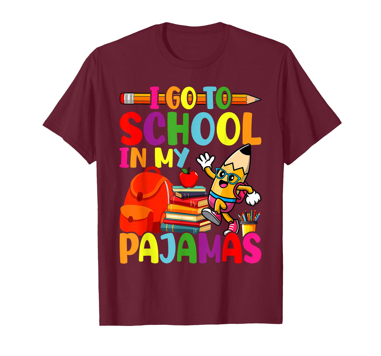 I Go To School In My Pajamas - Online Virtual Home Schooling T-Shirt