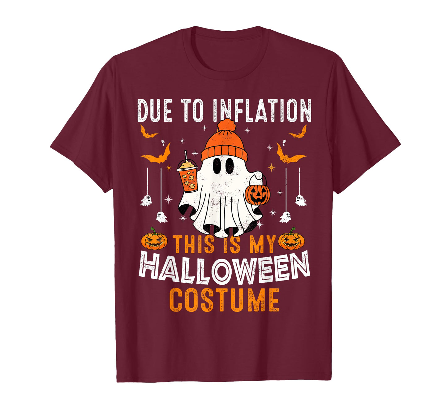 Due To Inflation This Is My Halloween Costume Funny Pumpkins T-Shirt