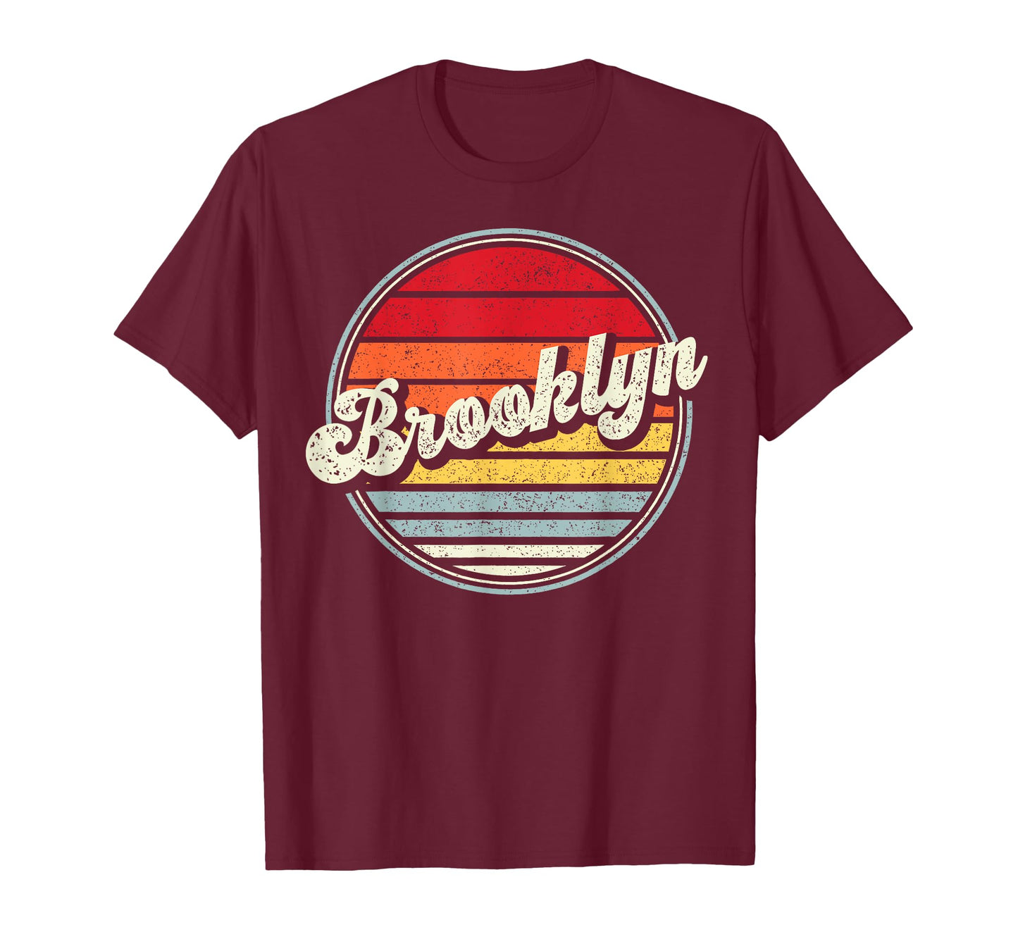 Retro Brooklyn Home State Cool 70s Style Sunset Men Women T-Shirt