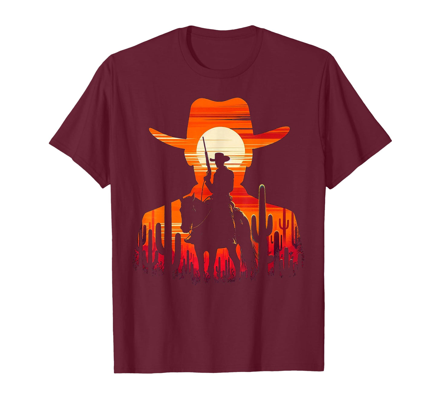 Cowboy Texas Rodeo Bull Western Cowboy Hat Wild West T-Shirt